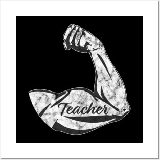 Teacher Strong Muscle Power School Gift Idea Posters and Art